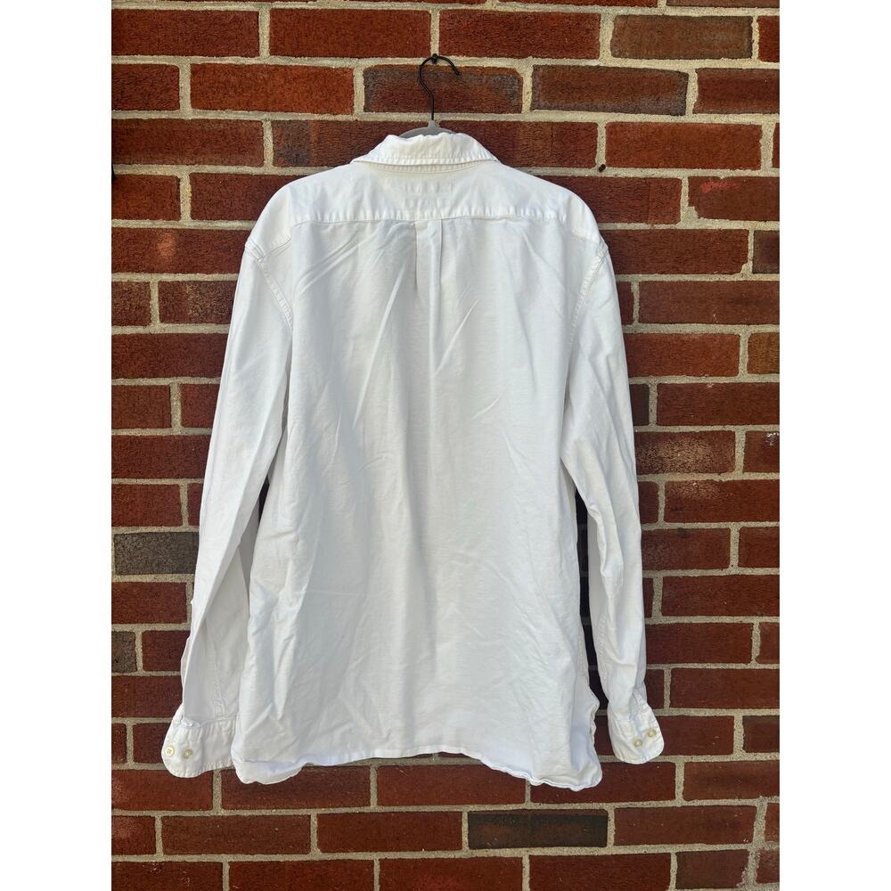 Banana Republic Organic Cotton White Button Down Shirt XL Untucked Standard Fit - Picture 9 of 9